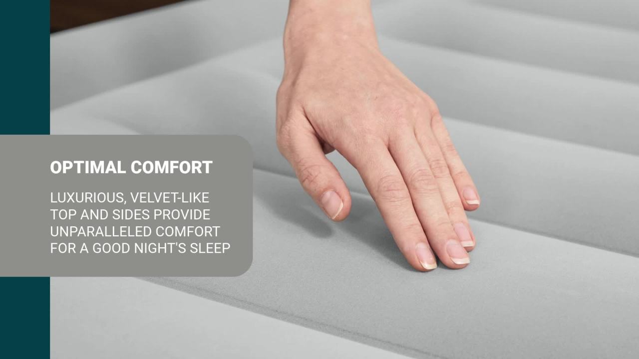 thumbnail video image 2 of Bestway SleepSupport Air Mattress Twin 18” with Headboard, Built-in AC Pump, 2 of 11