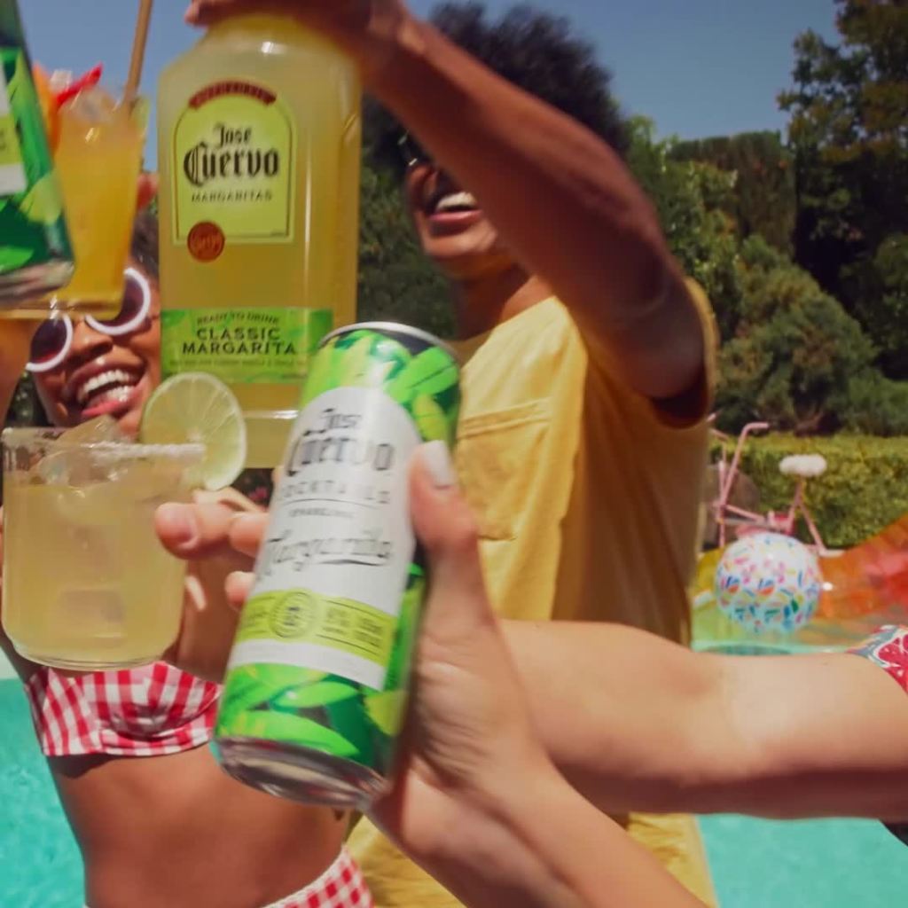 thumbnail video image 2 of Jose Cuervo Authentic Margarita Orange Pineapple, 9.95% ABV, 1.75 L Plastic Bottle, 2 of 7