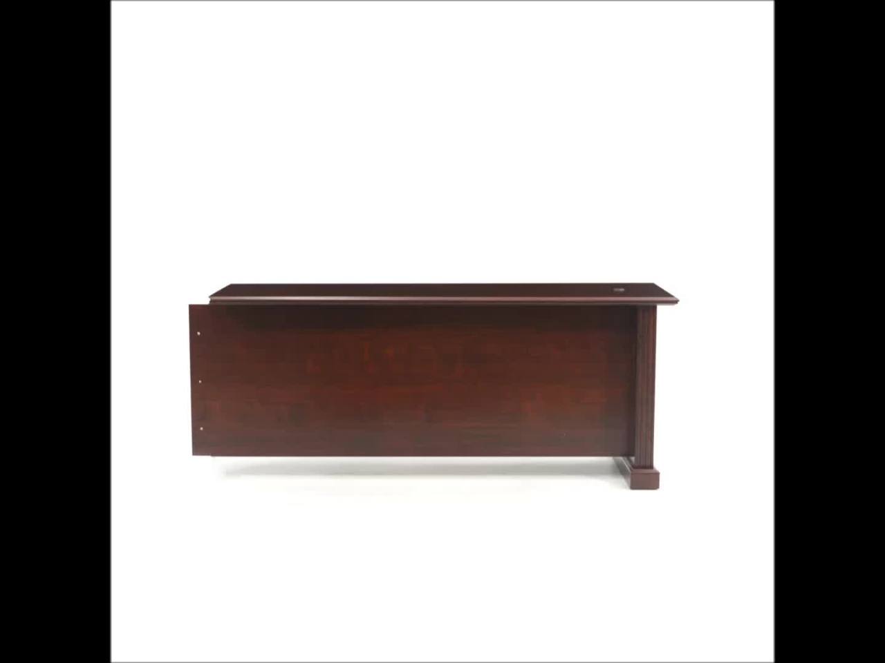 thumbnail video image 2 of Sauder Heritage Hill 72" U-Shaped Connector Kit, Classic Cherry Finish, 2 of 9