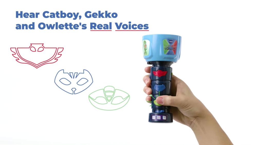 thumbnail video image 2 of VTech PJ Masks Learning Flashlight With Catboy, Gekko and Owlette Voices, 2 of 7