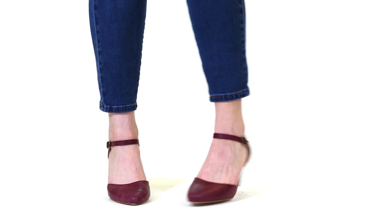 thumbnail video image 2 of Journee Womens Bettie Almond Toe Mid Heel Pumps, Widths Available, 2 of 10