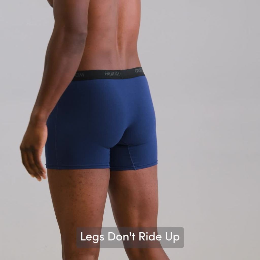 thumbnail video image 2 of Fruit of the Loom Men's Cotton Stretch Boxer Briefs, 6-Pack, 2 of 12