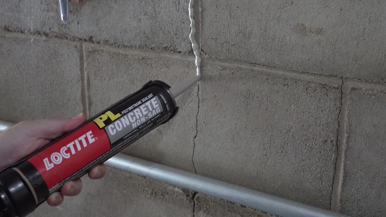 thumbnail video image 2 of (2 pack) Loctite Pl Polyurethane Sealant Concrete Non-Sag, Pack of 1, Gray 10 fl oz Cartridge, 2 of 12