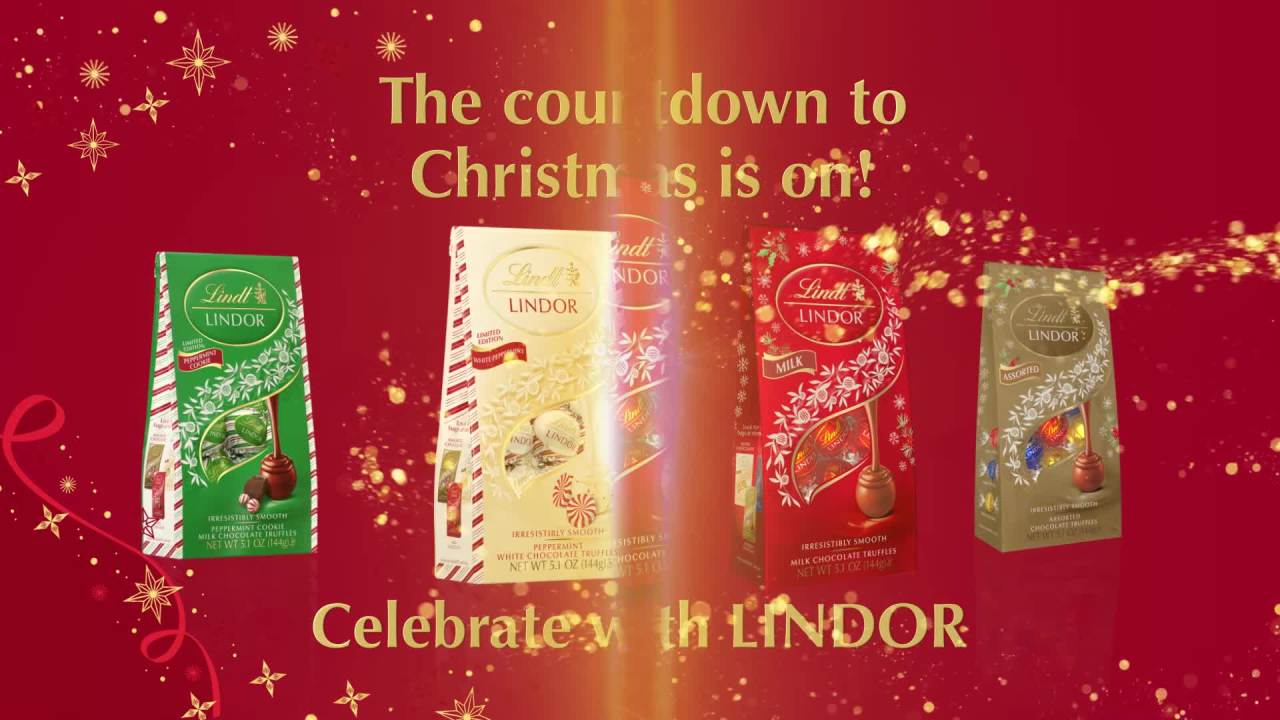 thumbnail video image 2 of Lindt LINDOR Milk Chocolate Peppermint Cookie Christmas Chocolate Candy Truffles, 5.1 oz. Bag, 2 of 14
