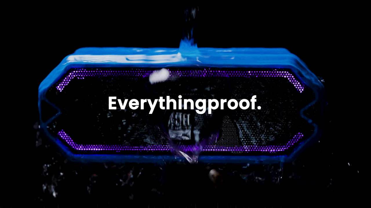 thumbnail video image 2 of Altec Lansing HydraJolt Everythingproof Wireless Bluetooth Speaker, Royal Blue, IMW1200-RYB, 2 of 19