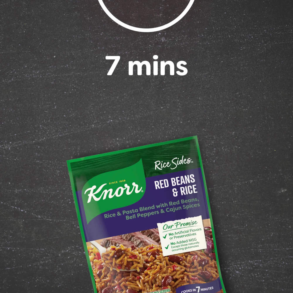 Knorr Rice Sides Red Beans & Rice, Cooks in 7 Minutes, 5.1 oz