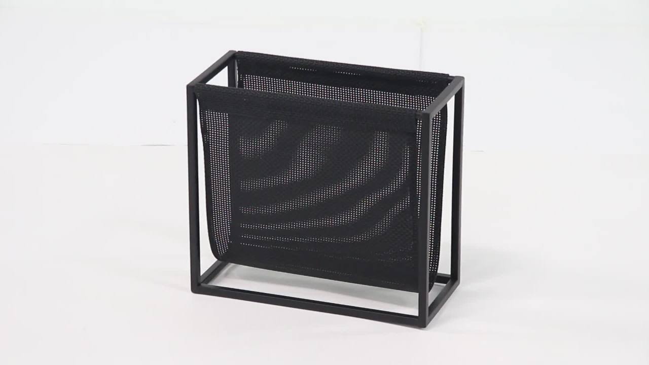 thumbnail video image 2 of Zimlay Contemporary Square Iron Magazine Rack 65583, 2 of 5