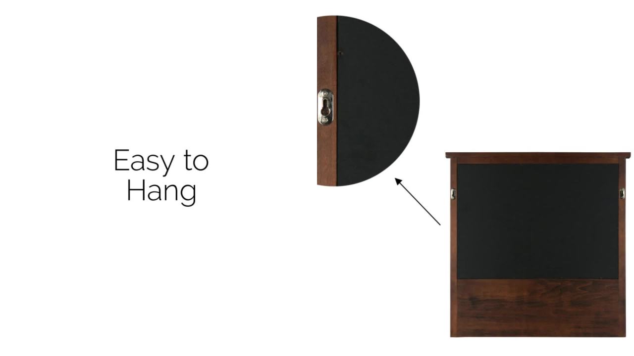thumbnail video image 2 of Uniek Stallard Decorative Rustic Wood Organizer with Mirror, 2 of 8