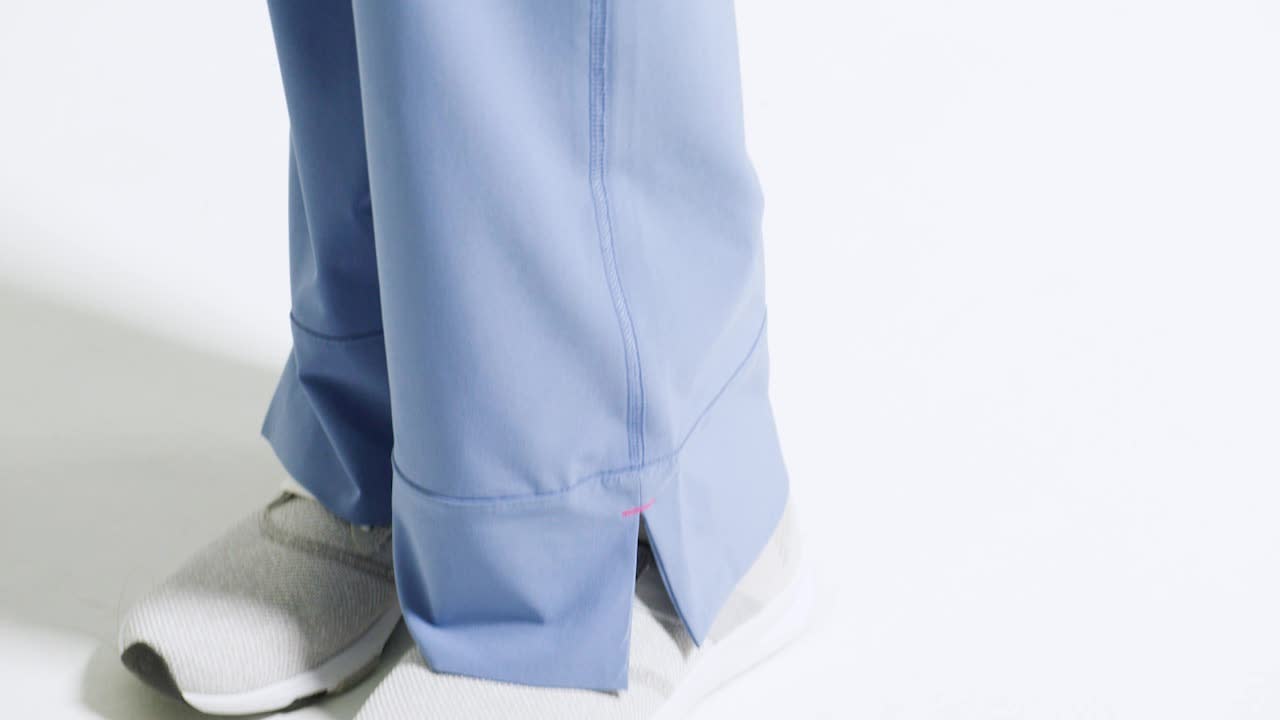 thumbnail video image 2 of Smitten Women's Miracle Contemporary Slim Fit Fade Resistant 4 Pockets Drawstring Cargo Scrub, Style S201002, 2 of 8