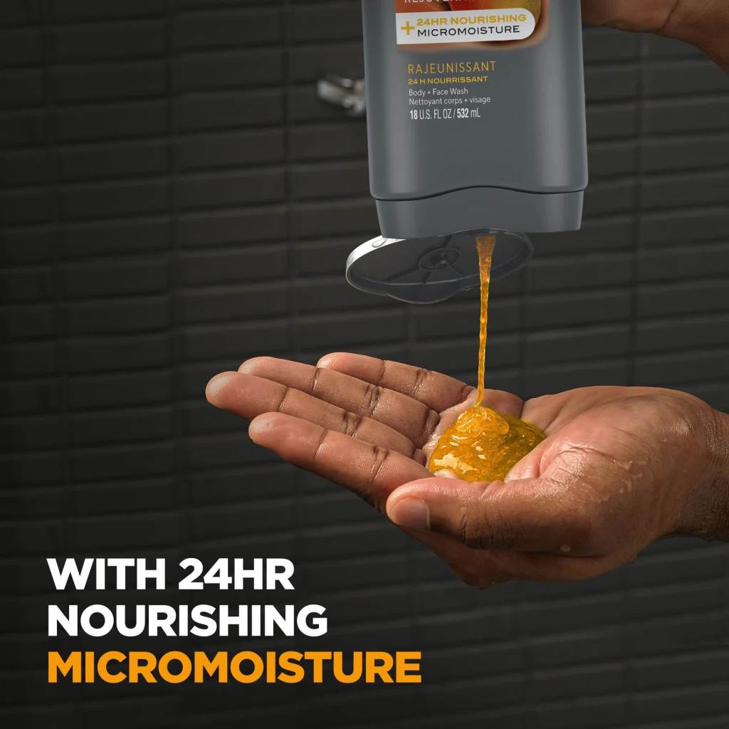 thumbnail video image 3 of Dove Men+Care Body & Face Wash Mango + Cedarwood, 18 fl oz, 3 of 13