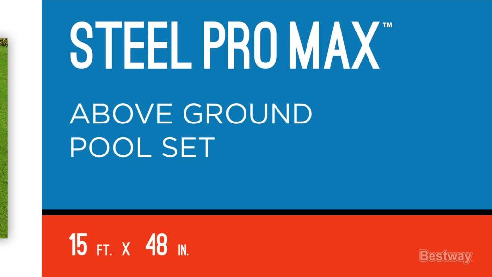 Steel Pro MAX 15' x 48" Prismatic Stone Above Ground Pool Set - image 2 of 6