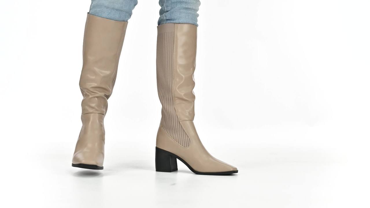 thumbnail video image 2 of Journee Womens Winny Stacked Heel Knee High Boots, 2 of 10