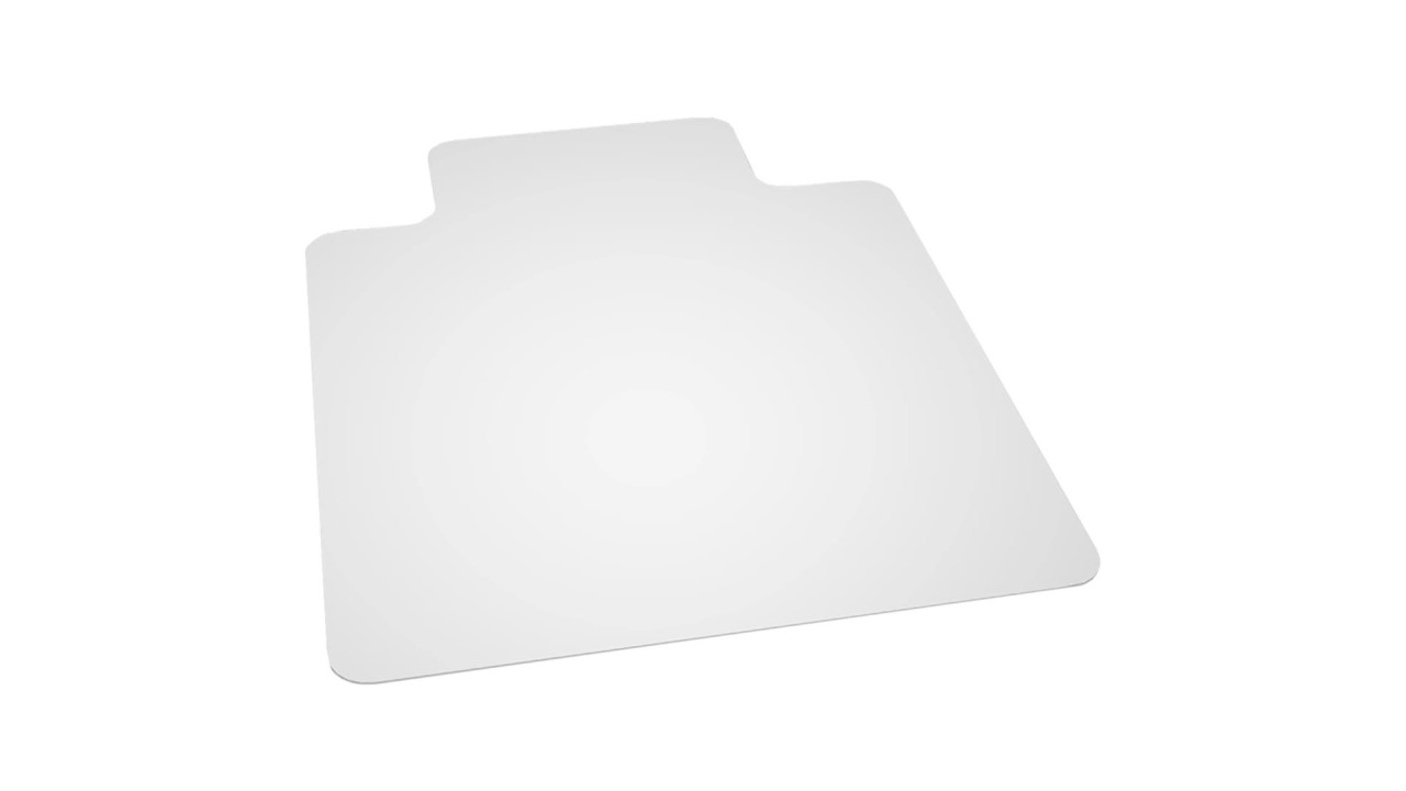 thumbnail video image 2 of Flash Furniture 36'' x 48'' Hard Floor Chair Mat with Lip, 2 of 4