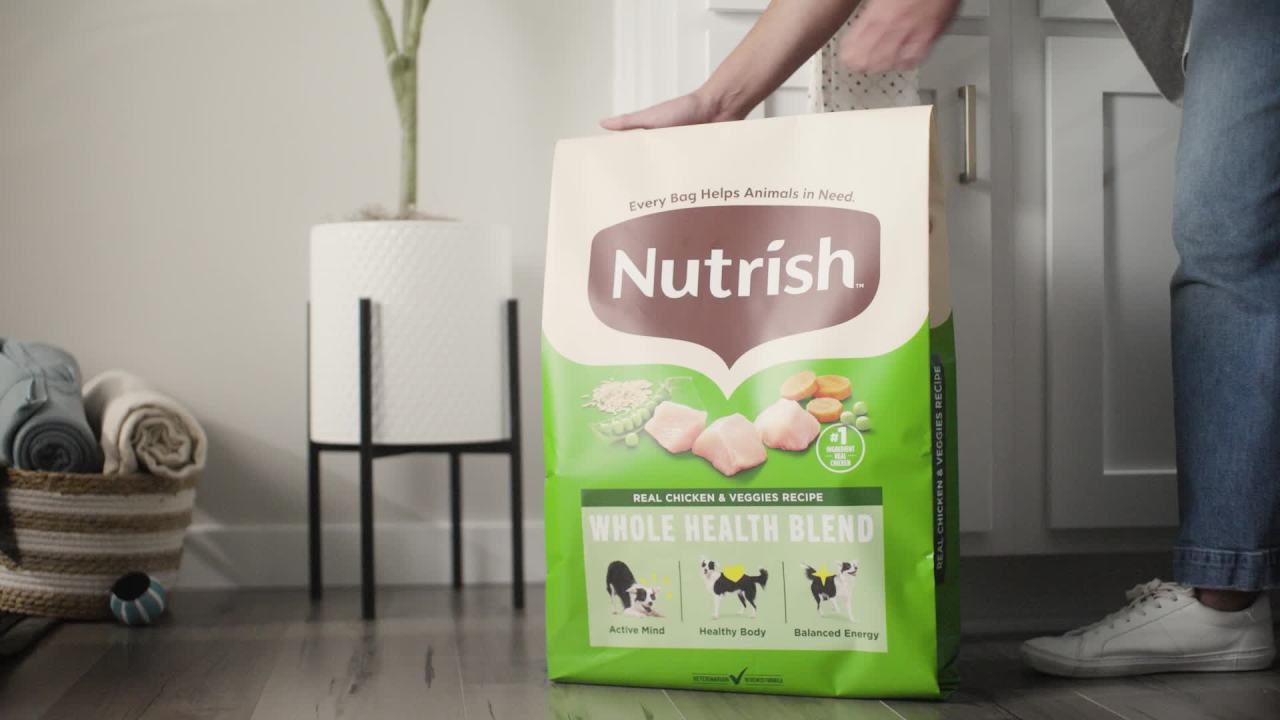 thumbnail video image 2 of (4 pack) Nutrish Real Chicken & Apple Recipe Whole Health Blend Premium Paté Wet Dog Food, 13 oz. Can (Rachael Ray), 2 of 13