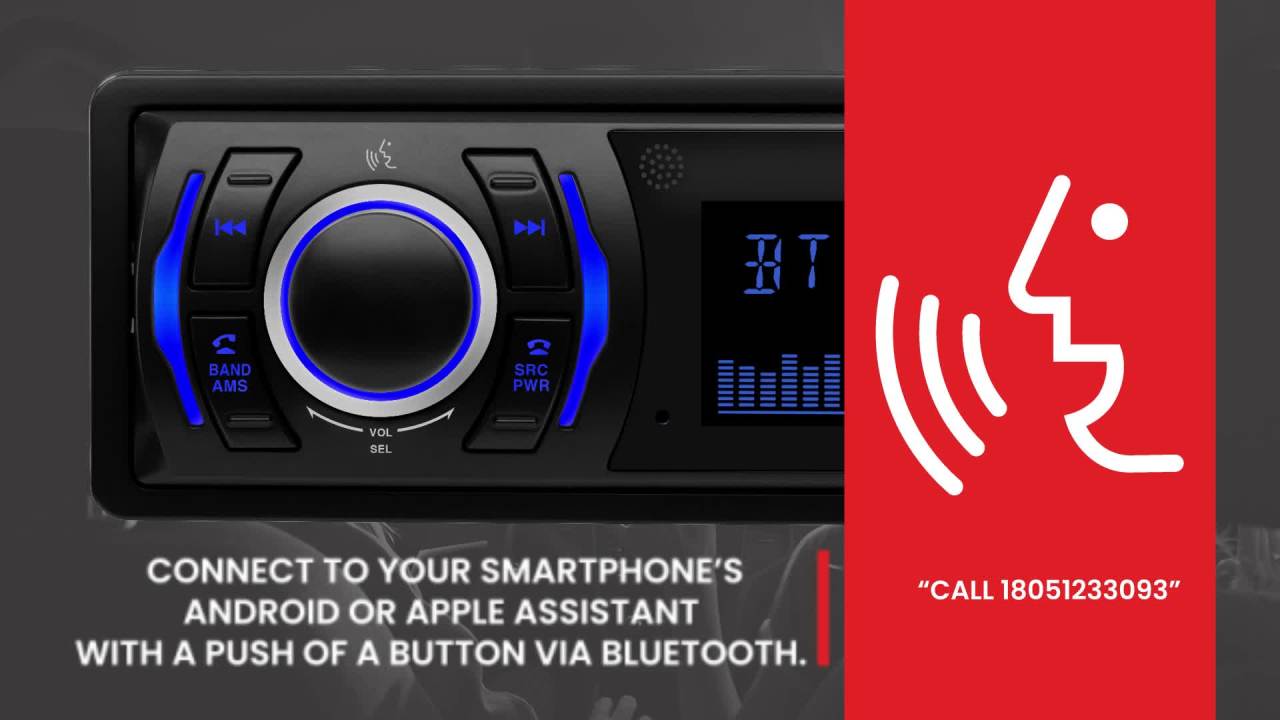 thumbnail video image 2 of BOSS Audio Systems 616UAB Single DIN Car Stereo Head Unit – No CD DVD Player, Bluetooth, AM/FM Radio, USB, Aux-in, MP3 Receiver, 2 of 8