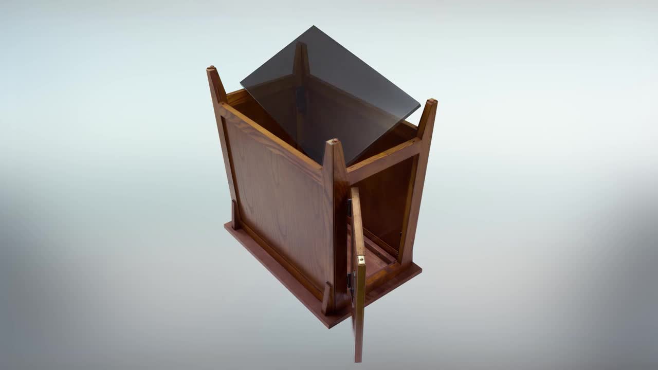 thumbnail video image 2 of Leick Home 10032-RS Mission Cabinet End Table, Made with Solid Wood, Side Table for Living Room, Bedroom and Printer Stand, Russet Finish, 2 of 24