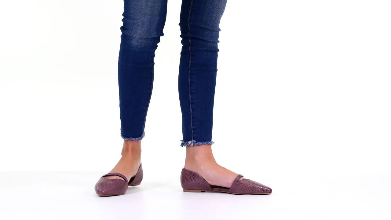 thumbnail video image 2 of Journee Collection Women's Brown D'orsay Silhouette Cushioned Braely Pointed Toe Slip On Flats 9 M, 2 of 5