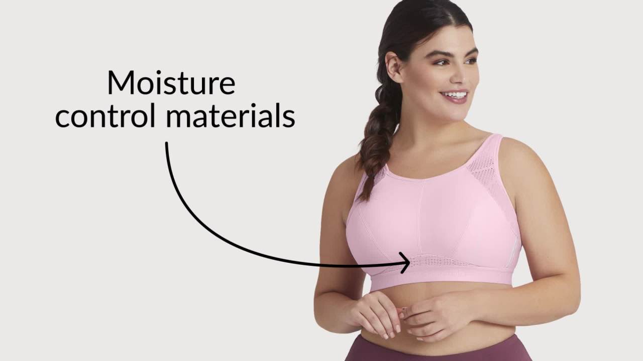 thumbnail video image 2 of Glamorise No-Sweat Mesh Sports Wirefree Bra 1068 (Women's & Women's Plus), 2 of 9