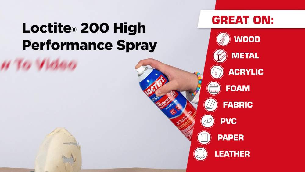 Loctite High Performance Spray Adhesive, 1, Clear 13.5 oz Can