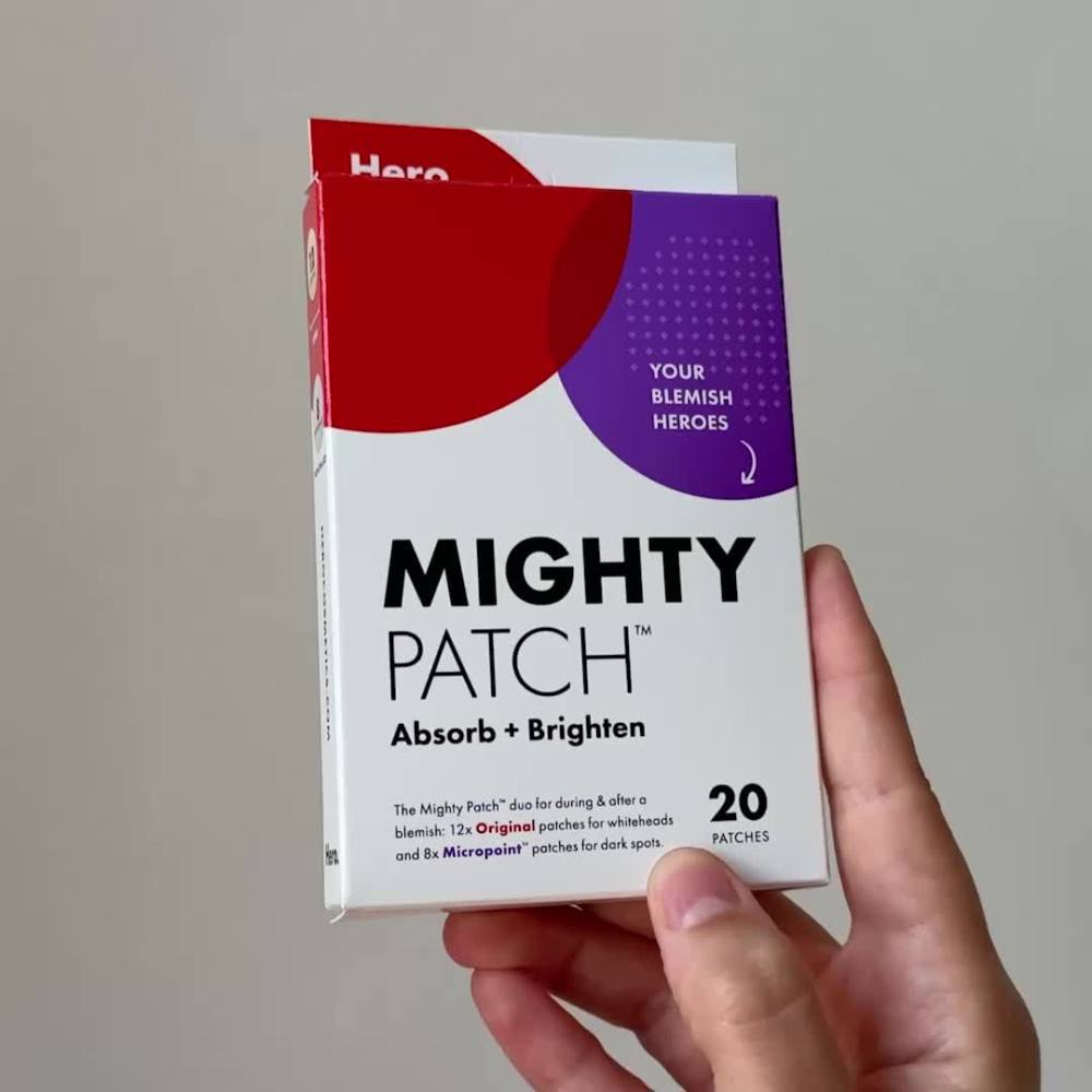 thumbnail video image 3 of Hero Cosmetics Mighty Patch™ Absorb and Brighten – Mighty Patch™ Original and Micropoint™ for Dark Spots patches, 20 Count, 3 of 9