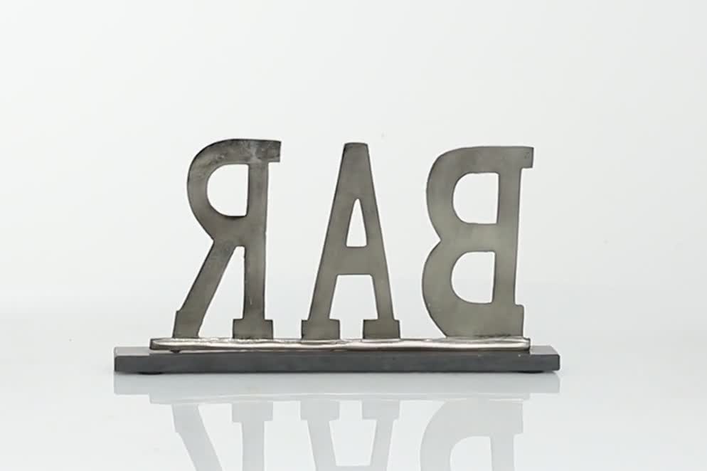 thumbnail video image 2 of DecMode 15" x 8" Silver Aluminum Industrial Decorative Sign, 1 - Piece, 2 of 9