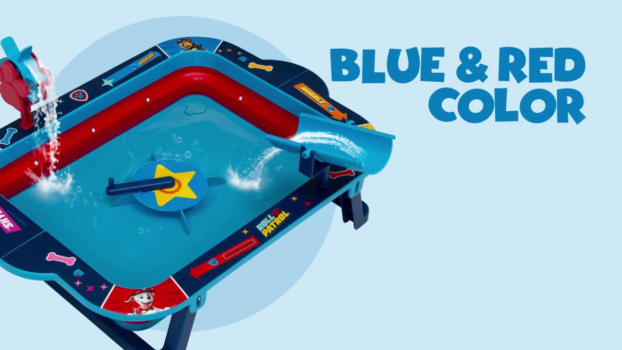 thumbnail video image 2 of PAW Patrol Water Activity Table by Delta Children - Collapsible & Portable - Ideal for Travel, Blue, 2 of 13