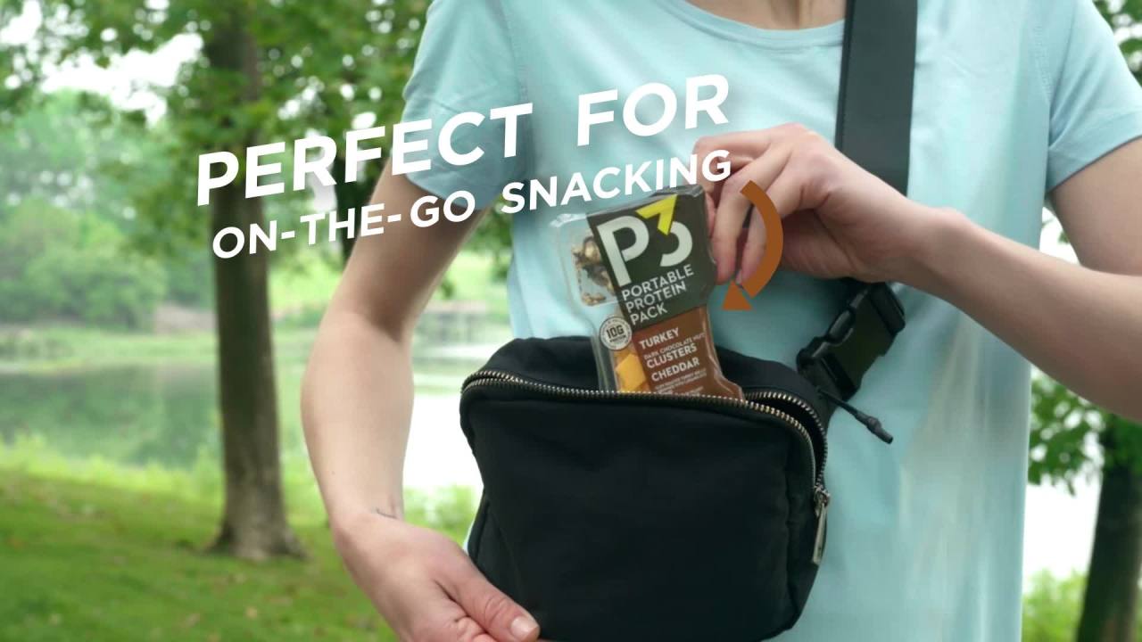 thumbnail video image 2 of P3 Ham, Cashews & Colby Jack Cheese Protein Snack pack, 2 oz Tray, Refridgerated, P3 International, Pieces, 2 of 14