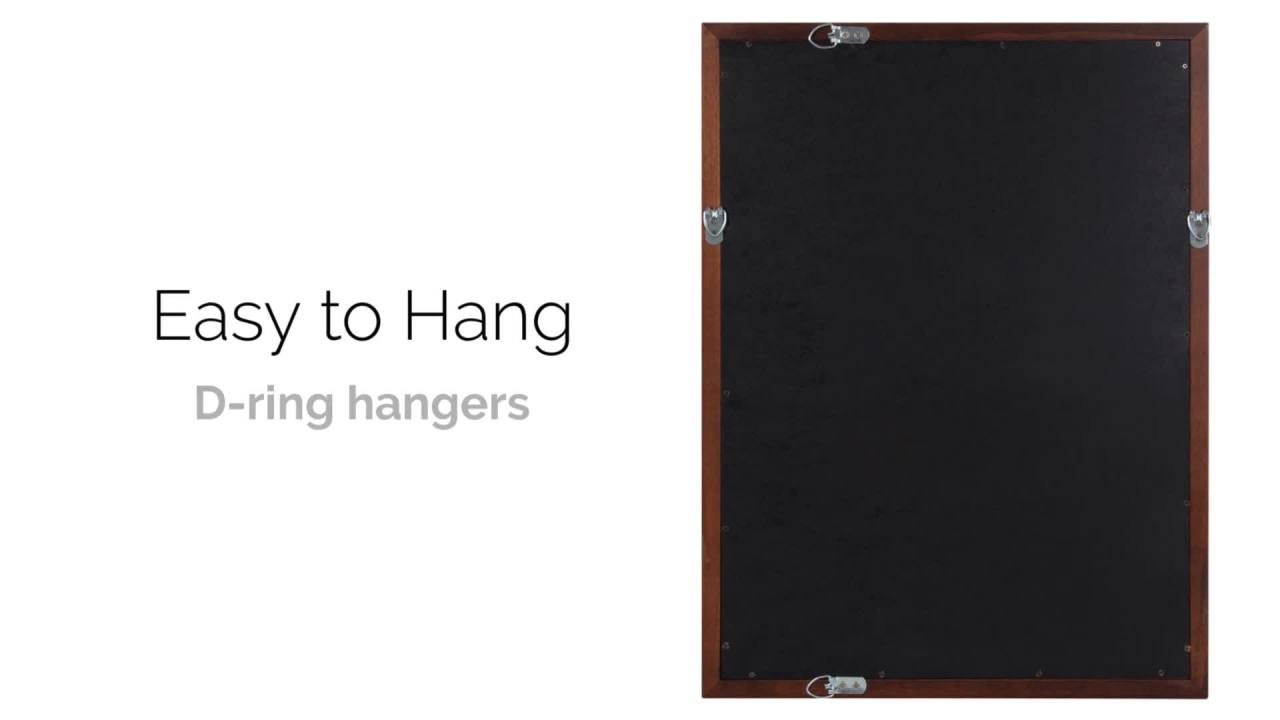 thumbnail video image 2 of Kate and Laurel Hogan Wood Framed Wall Mirror, White 18x24, 2 of 9