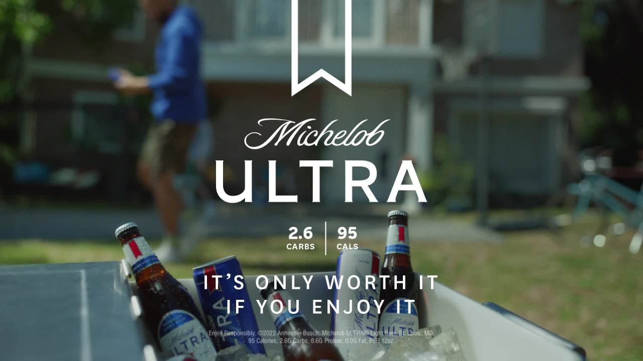 thumbnail video image 2 of Michelob ULTRA Superior Light American Lager Beer, 24 Pack 12 fl oz Glass Bottles 4.2% ABV, 2 of 10