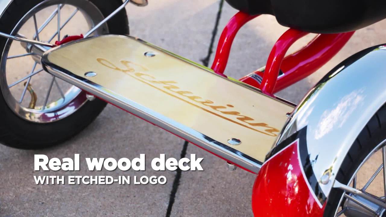 thumbnail video image 2 of Schwinn Roadster Classic Tricycle for Toddlers, 12 Inch Front Wheel, Ages 2-4, Blue, 2 of 10