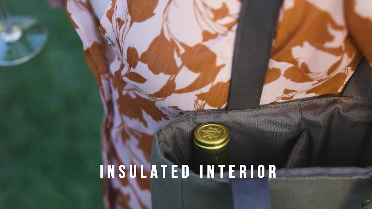 thumbnail video image 2 of Legacy - 2 Bottle Insulated Wine Cooler Bag, 2 of 4