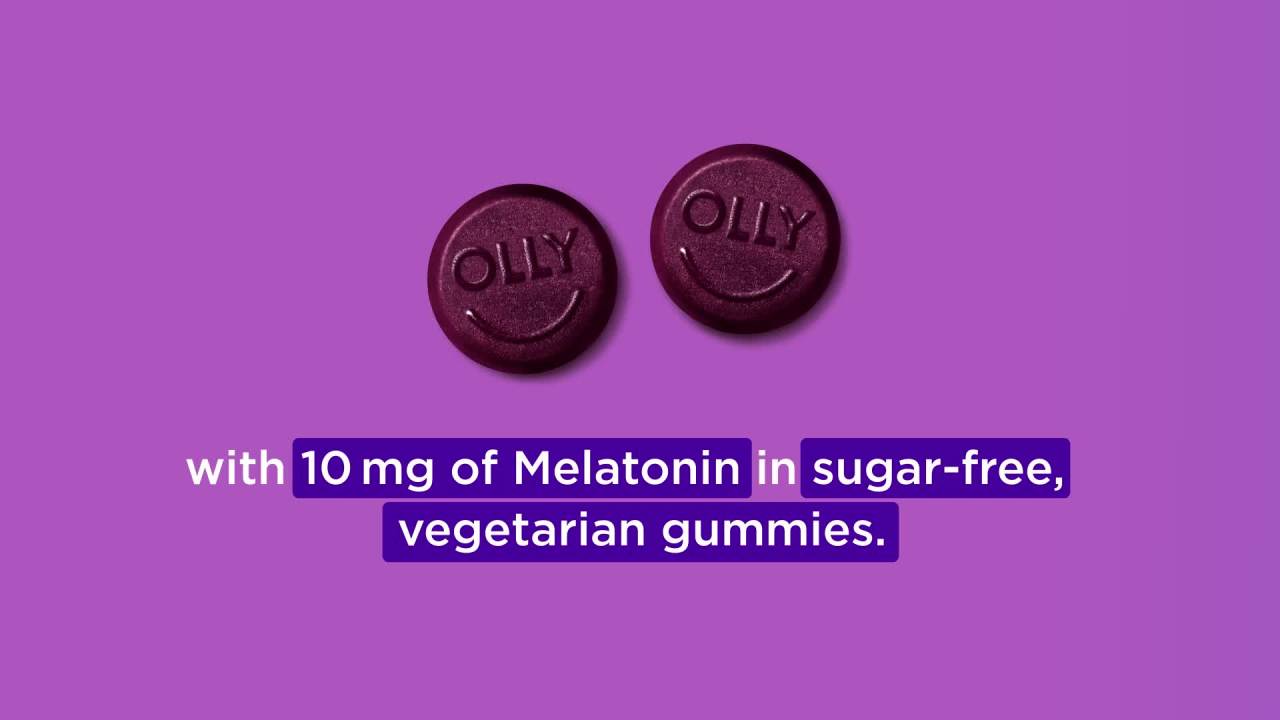 thumbnail video image 2 of OLLY Maximum Strength Sleep Gummy Supplement, 10 mg Melatonin, L-Theanine, Strawberry Flavored, 50 Count, 2 of 15