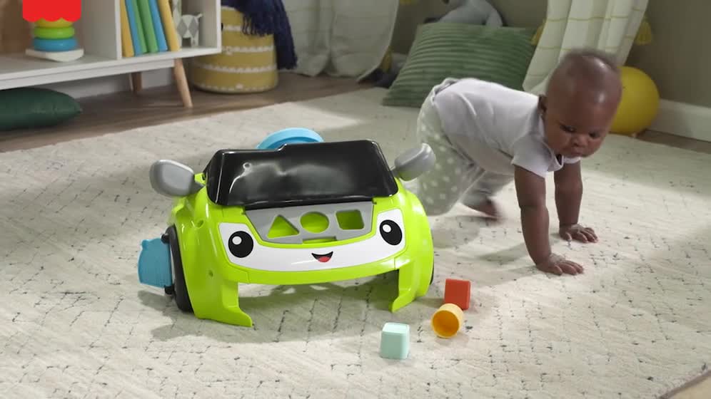 thumbnail video image 3 of Fisher-Price Laugh & Learn Sit & Steer Driver Learning Toy for Infants & Toddlers, 3 of 8