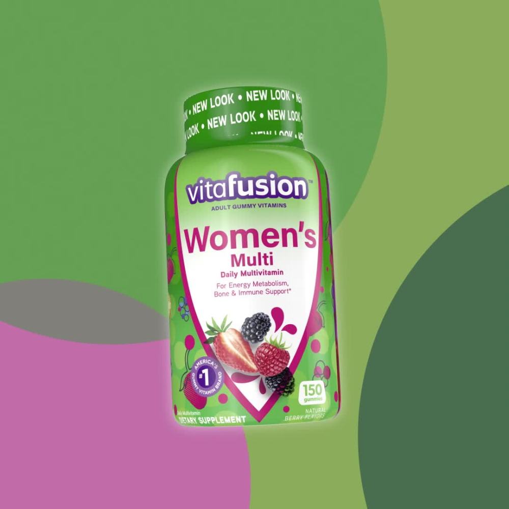 thumbnail video image 2 of vitafusion Womens Multivitamin Gummies, Daily Vitamins for Women, Berry Flavored, 70 Count, 2 of 12