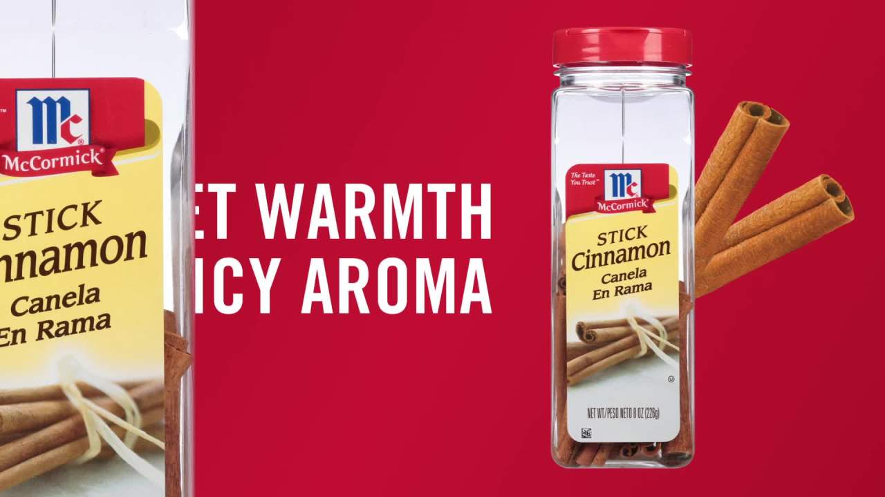 thumbnail video image 2 of McCormick Kosher Cinnamon Sticks, 8.0 oz Bottle, 2 of 27