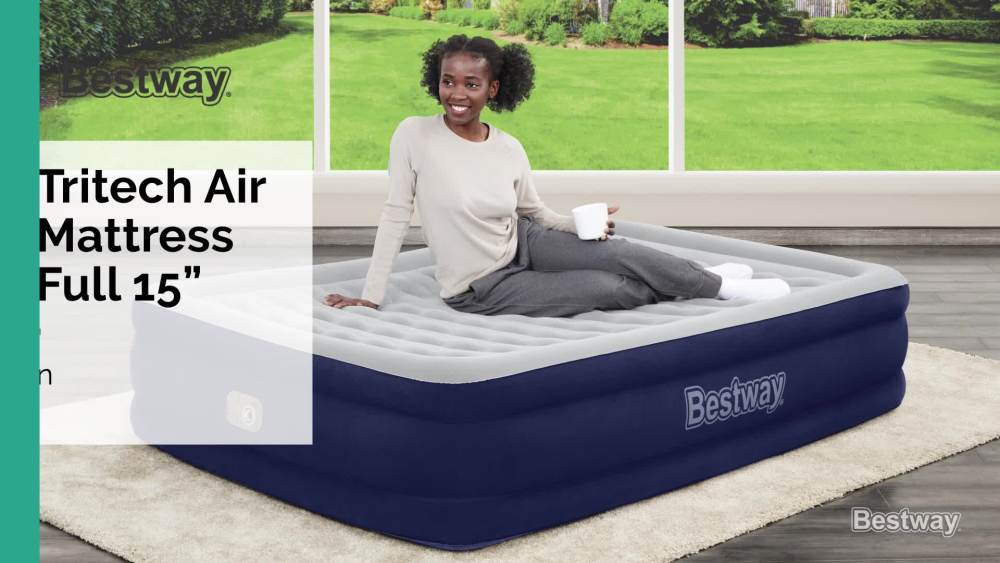 Bestway Tritech 15" Full Air Mattress with Builtin Pump