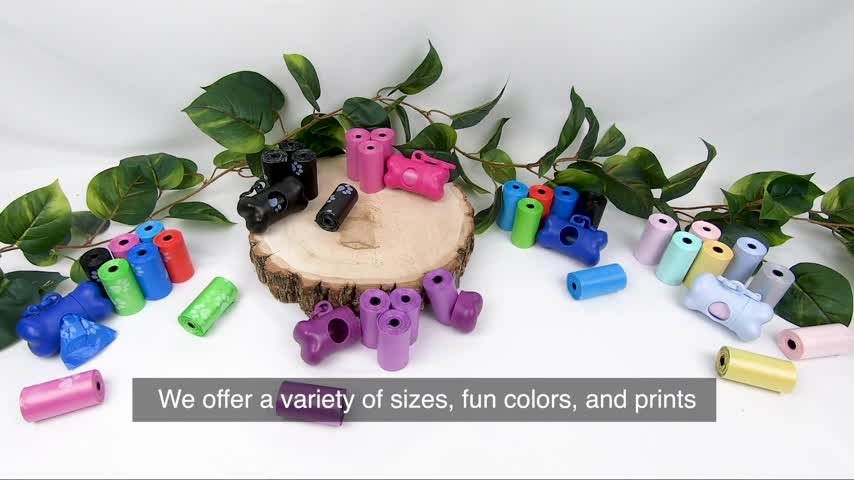 thumbnail video image 2 of Downtown Pet Supply Dog Poop Bags, 2x Free Poop Bag Holder, Rainbow Paws, 2200 Bags, 2 of 9