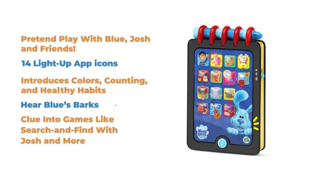 thumbnail video image 2 of LeapFrog Blue’s Clues & You!™ Really Smart Handy Dandy Notebook, 2 of 9