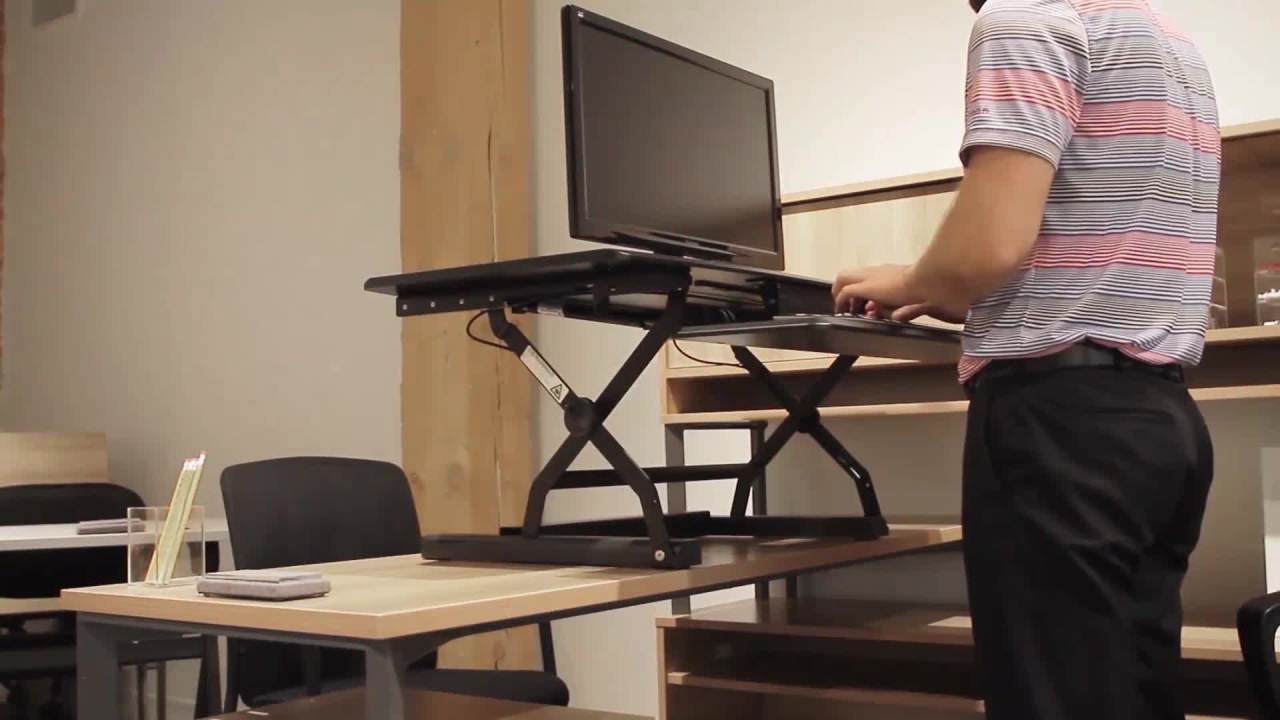 thumbnail video image 2 of HON Coordinate Desktop Riser with Keyboard Tray , Black, 2 of 5