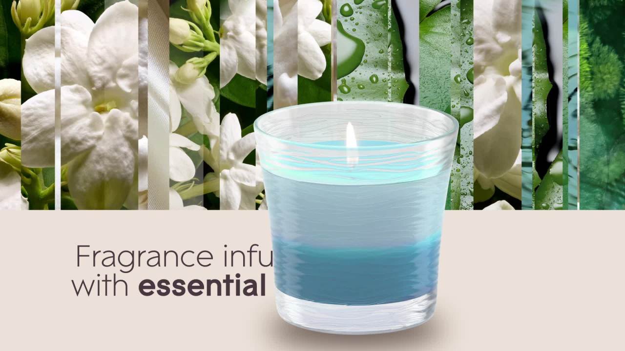 thumbnail video image 2 of Glade 2in1 Single Wick Candles, Moonlight Walk + Wandering Stream, 8.16 oz, 2 Count, 2 of 16