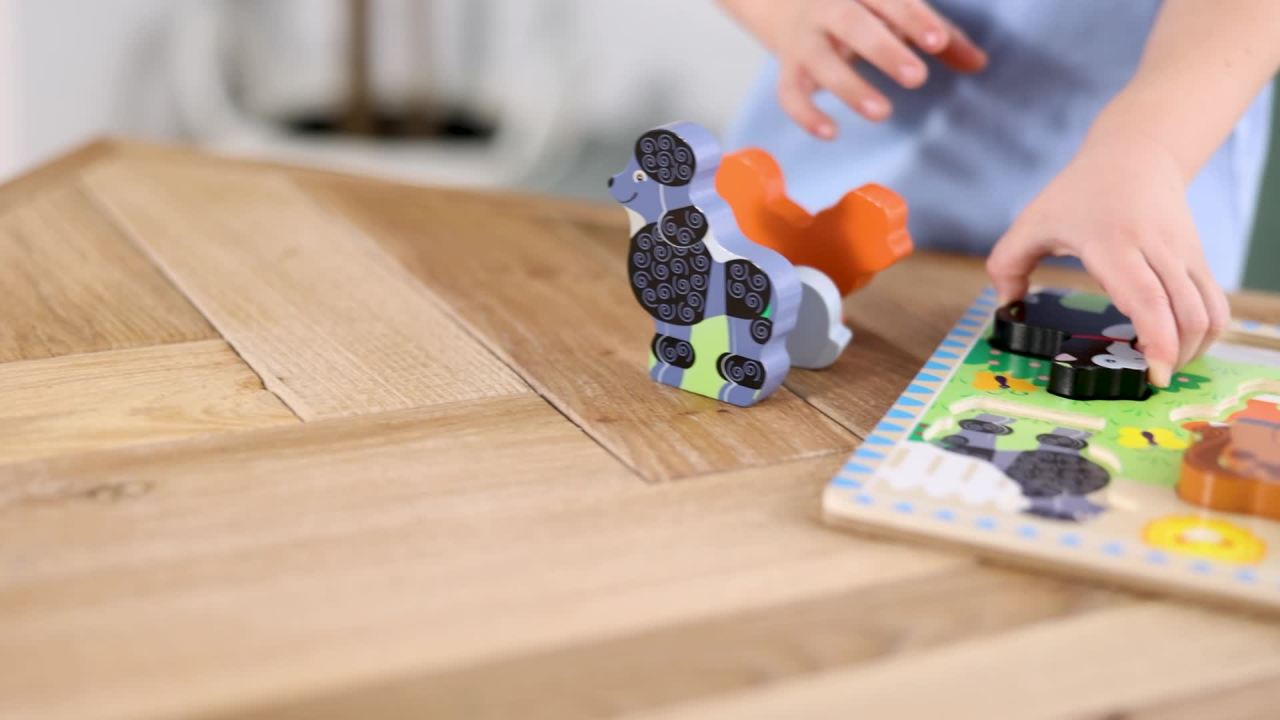 thumbnail video image 2 of Melissa & Doug Pets Wooden Chunky Puzzle (8 Pcs) - FSC-Certified Materials, 2 of 10