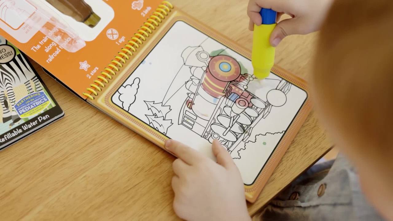 thumbnail video image 2 of Melissa & Doug On the Go Water Wow! Reusable Water-Reveal Activity Pad - Vehicles - FSC Certified, 2 of 11