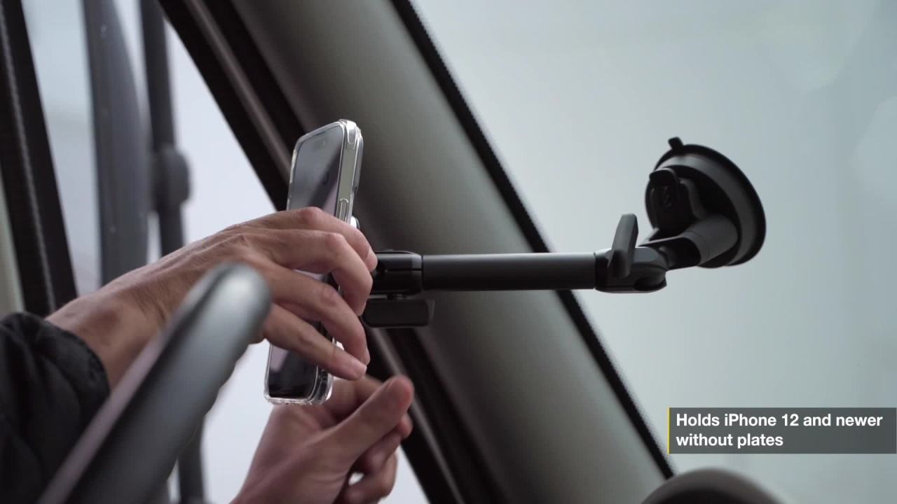 thumbnail video image 2 of Scosche MP2WD2HD-VA MagicMount PRO2 XL Heavy Duty Window/Dash w/ Strong Suction Cup Mount Black, 2 of 9