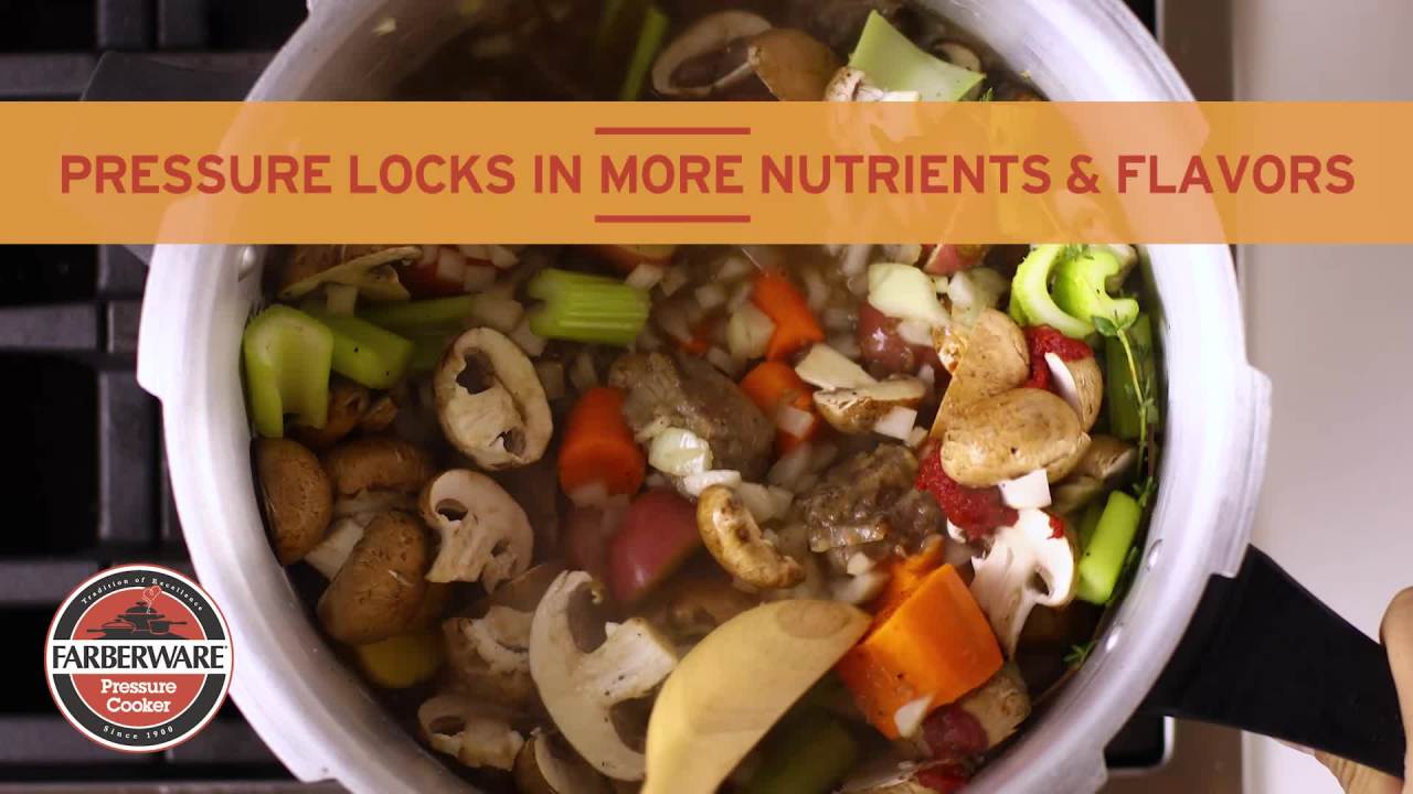 thumbnail video image 2 of Farberware 6-Quart Cookware Aluminum Pressure Cooker, 2 of 10