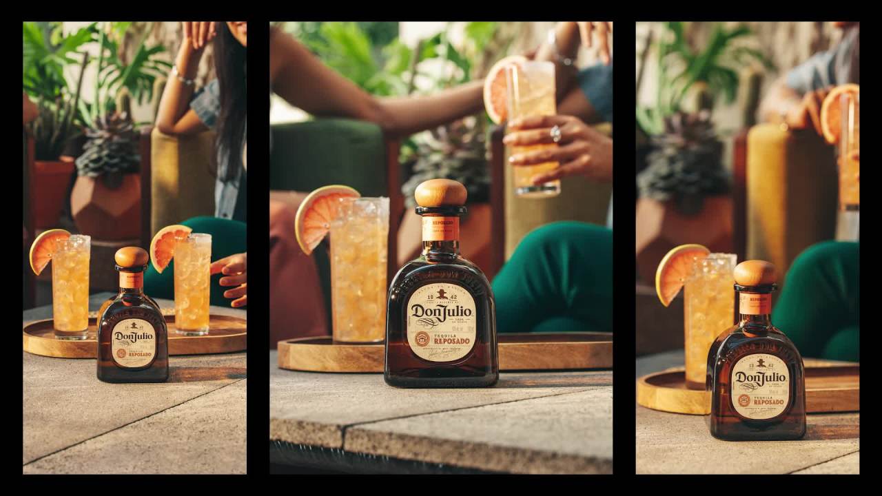 thumbnail video image 2 of Don Julio Reposado Tequila, 50 mL, 40% ABV, 2 of 12