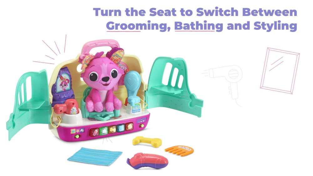 VTech Glam and Go Puppy Salon and Carrier With Grooming Tools