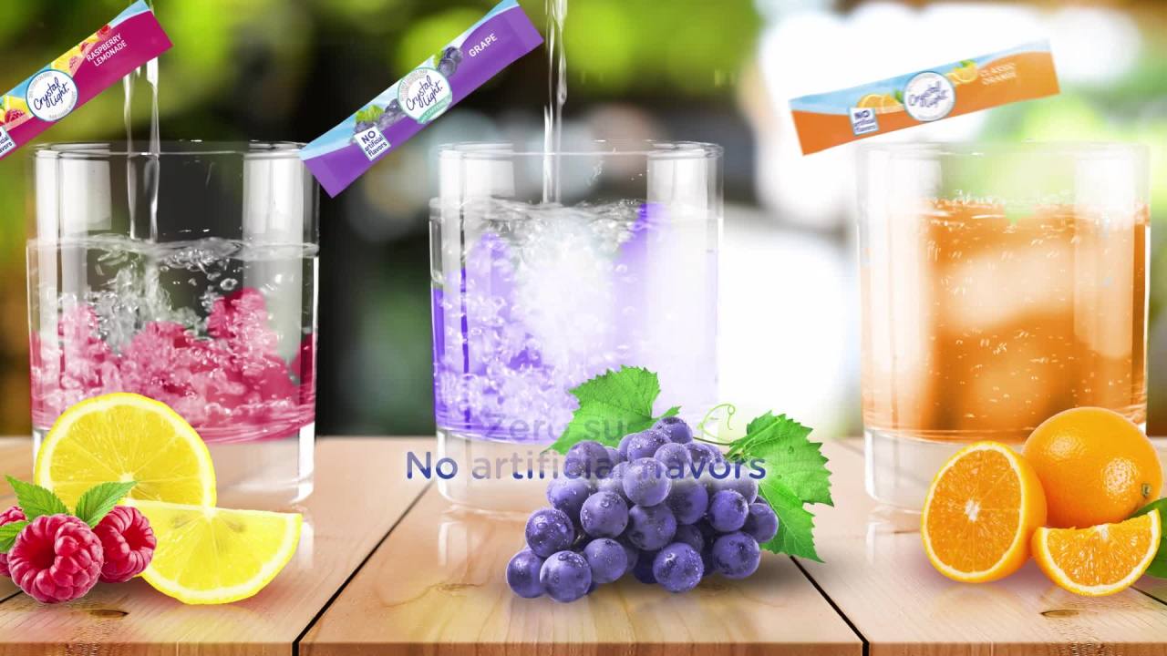 Crystal Light Grape Sugar Free Drink Mix Singles with Caffeine, 10 ct On-the-Go-Packets