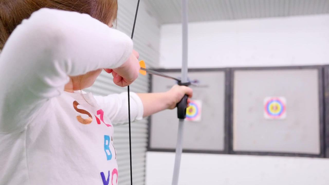 thumbnail video image 2 of Bear Archery Wizard Youth Bow Set for Ages 5 to 10, 2 of 14