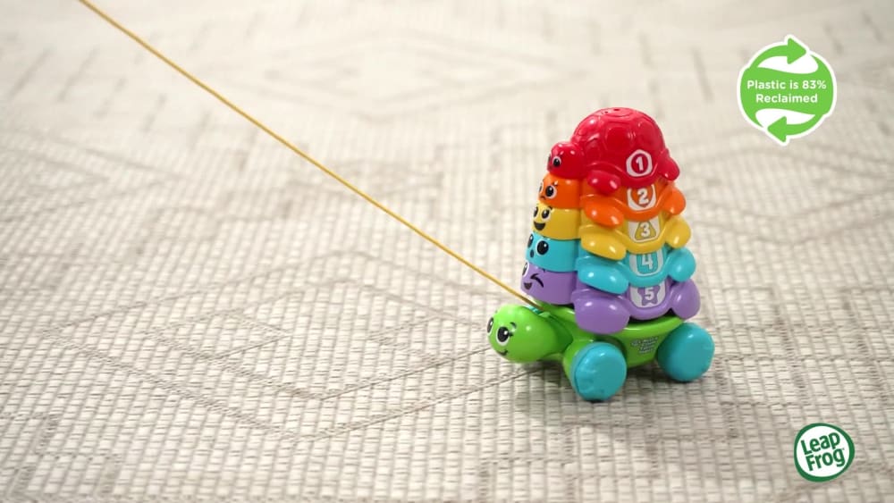 thumbnail video image 3 of LeapFrog Nest & Count Turtle Tower with Accessories, Baby and Toddler Toys, 3 of 10