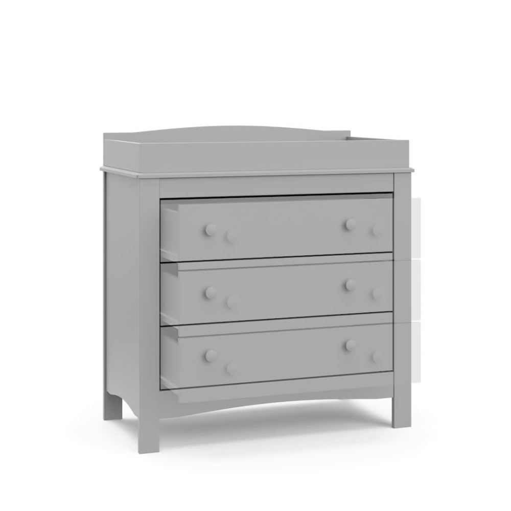 Graco Noah 3 Drawer Diaper Changing Table Dresser by Graco, Pebble Gray